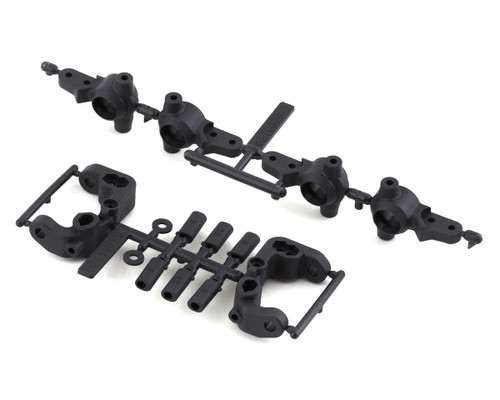 RC10B6.4 -1mm Scrub Caster & Steering Blocks (Carbon)