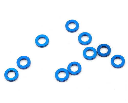 5.5x1.0mm Aluminum Ball Stud Washer (Blue) (10)