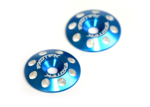 Flite V2 16mm Aluminum Wing Buttons (2) (Blue)