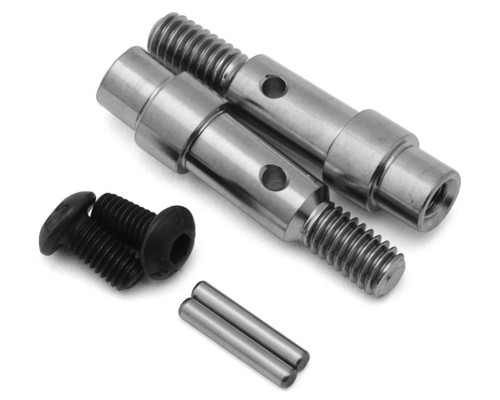 RC10B6 Factory Team Titanium Hex Adapter Front Axles (2)