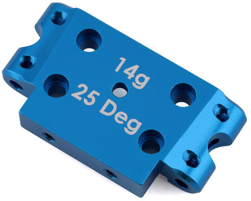 DR10/SR10 Factory Team Aluminum Front Bulkhead (Blue) (25°)