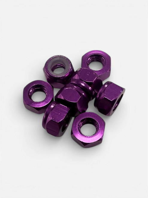 M3 Aluminum Nut 8pk Purple