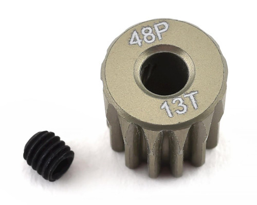 48P Lightweight Hard Anodized Aluminum Pinion Gear (3.17mm Bore) (13T)