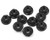 Yeah Racing 4mm Aluminum Serrated Lock Nut (10) (Black)