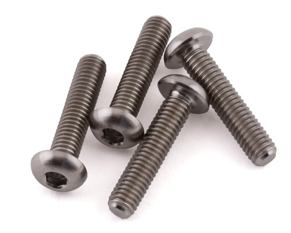 3x14mm "Grade 5" Titanium Flat Head Hex Screw (4)