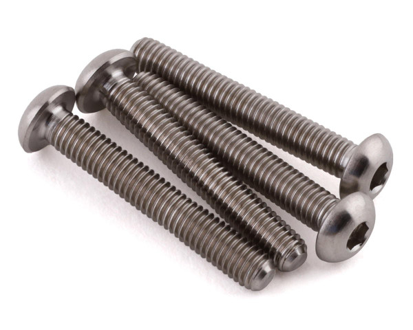 3x20mm "Grade 5" Titanium Button Head Hex Screw (4)