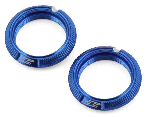 Team Associated Fin Aluminum 13mm Shock Collars (Blue) (2)