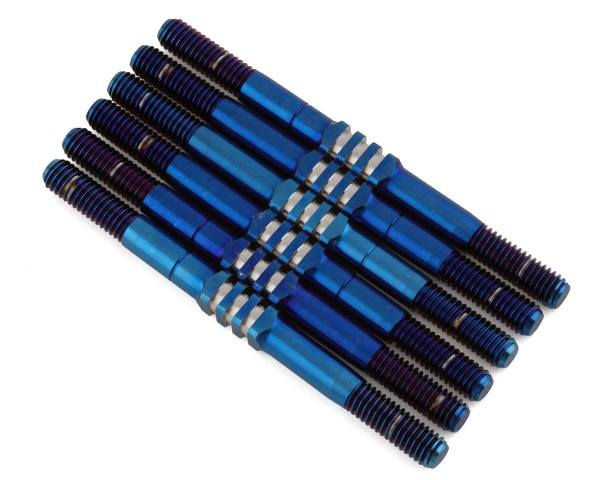 TLR 22 5.0 3.5mm Fin Titanium Turnbuckle Kit (Blue) (6)
