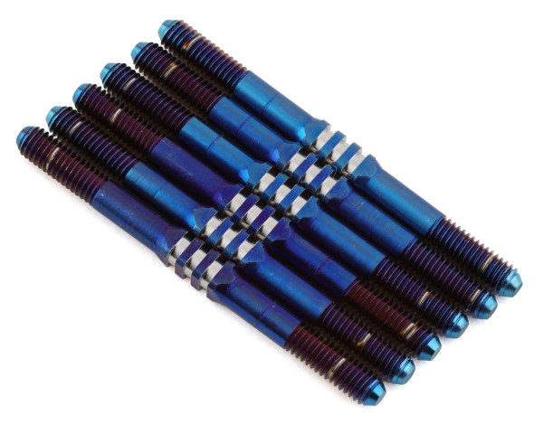 B6.4 Fin Titanium Turnbuckle Set (Blue) (6) (3.5x46mm)