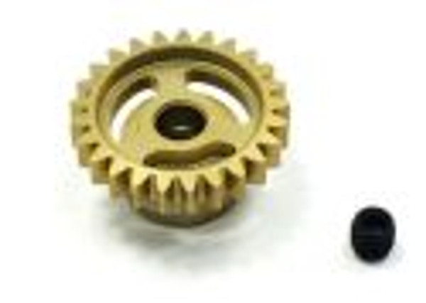 Ultra Lightweight Aluminum Pinion Gear, Thin, 48 Pitch, 25 Tooth