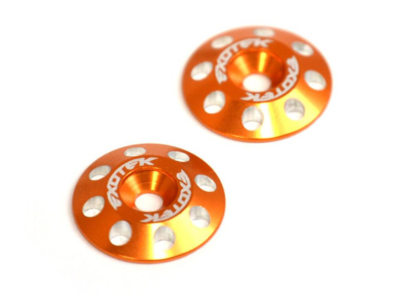 Flite V2 16mm Aluminum Wing Buttons (2) (Orange)