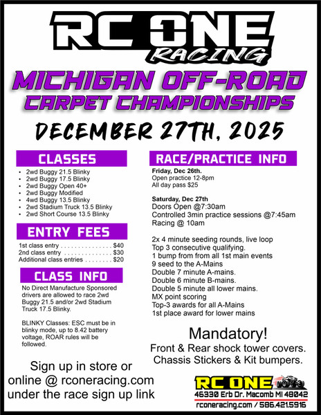 MICHIGAN OFF ROAD CARPET CHAMPIONSHIPS