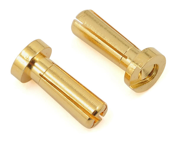 4mm Low Profile "Super Bullet" Solid Gold Connectors (2 Male)