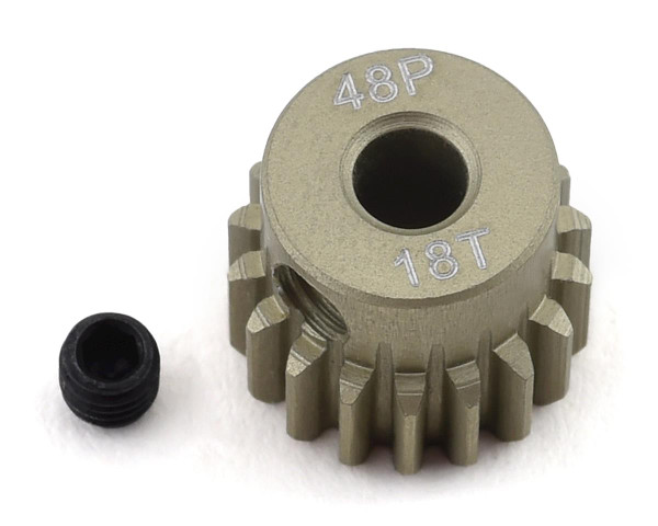 48P Lightweight Hard Anodized Aluminum Pinion Gear (3.17mm Bore) (18T)