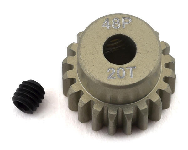 48P Lightweight Hard Anodized Aluminum Pinion Gear (3.17mm Bore) (20T)