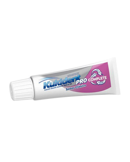 Crema adhesiva para prótesis dentales sabor clásico 47 g pro complete kukident