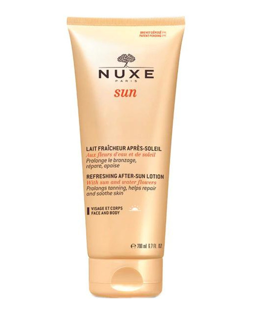 Leche facial y corporal refrescante para después del sol nuxe sun