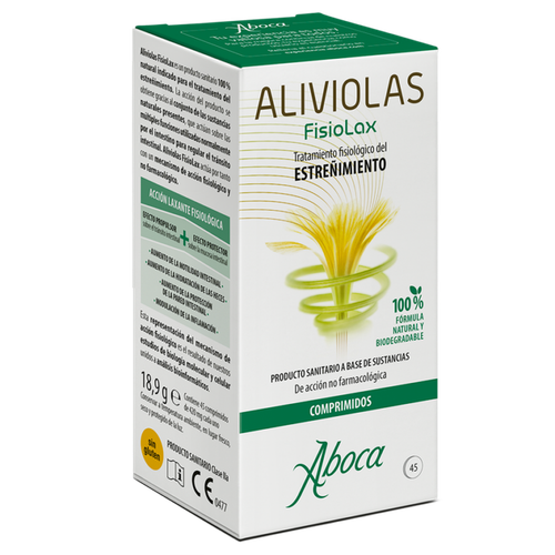 Aliviolas FisioLax bio de Aboca – frasco de 45 tabletas