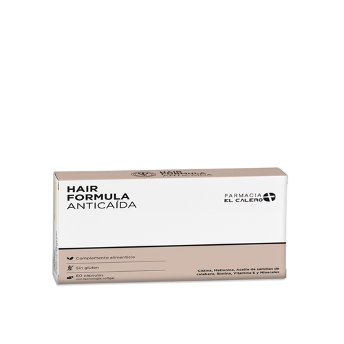 HAIR FORMULA ANTICAÍDA 60CAPS. FARMACIA ELCALERO 