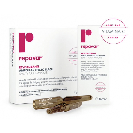 Repavar revitalizante, ampollas efecto flash. 5 ampollas