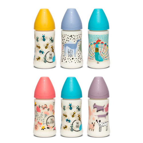 Biberón suavinex tetina silicona redonda 3 posiciones +0 meses 270 mL