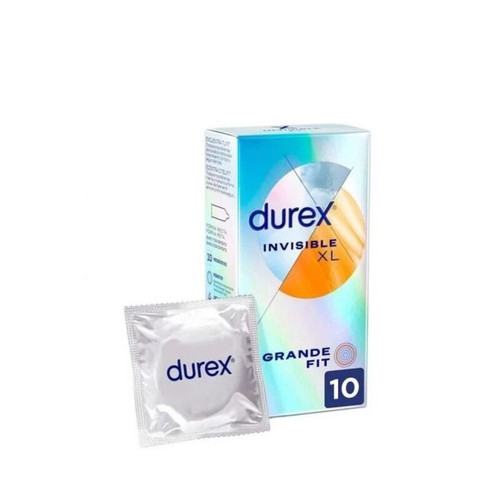 DUREX INVISIBLE XL PRESERVATIVOS 10 UNIDADES