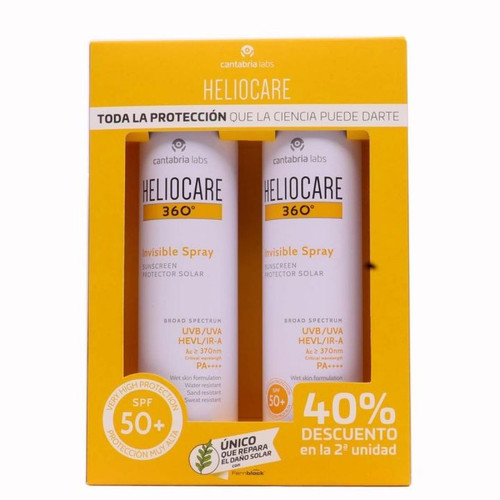 PACK DUPLO HELIO 360 INVISIBLESPRAY SPF50  200ML