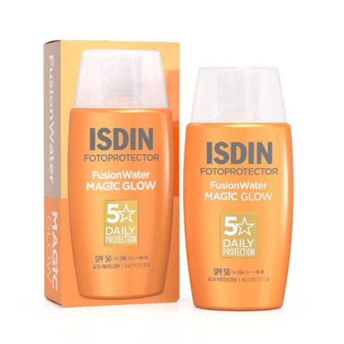 ISDIN FOTOPROTECTOR SPF50 FUSION WATER MAGIC GLOW 50ML FARMACIA EL CALERO 