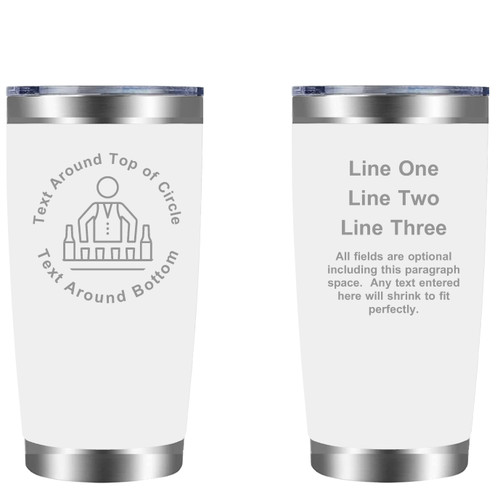 Personalized Bartender 20oz Tumbler (w/ Yeti options) Customized