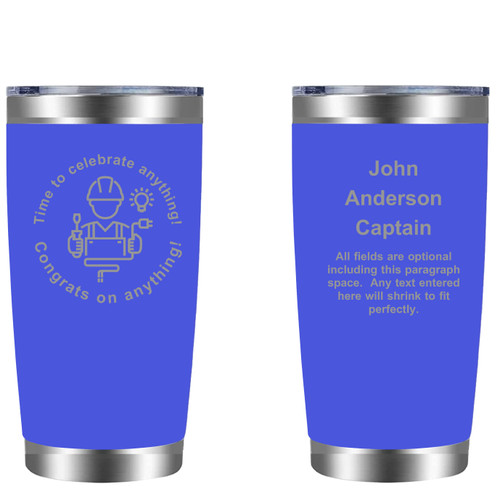 Personalized Electrician 20oz Tumbler (w/ Yeti options) Customized