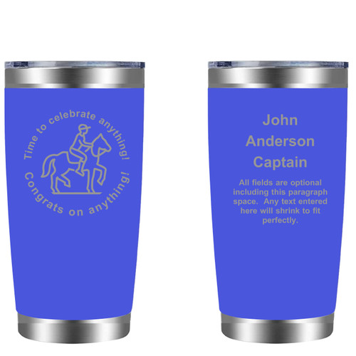 Personalized Horse Riding 20oz Tumbler (w/ Yeti options) Customized