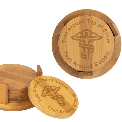 Personalized Chiropracter Bamboo Coaster Set (4) Customized