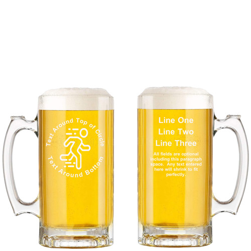 Personalized Runner 16oz Beer Mug Customized