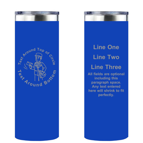 Personalized Mailman Skinny Tumbler 20oz Double-Wall Insulated Customized