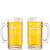 Personalized Weight Lifting Glass Beer Mug with Handle 16oz Customized