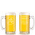 Personalized Soccer Glass Beer Mug with Handle 16oz Customized