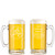 Personalized Soccer Glass Beer Mug with Handle 16oz Customized