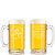 Personalized Soccer Glass Beer Mug with Handle 16oz Customized