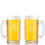 Personalized Soccer Glass Beer Mug with Handle 16oz Customized