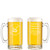 Personalized Bon Voyage Glass Beer Mug with Handle 16oz Customized