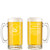 Personalized Bon Voyage Glass Beer Mug with Handle 16oz Customized