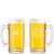 Personalized Bon Voyage Glass Beer Mug with Handle 16oz Customized
