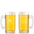Personalized Bon Voyage Glass Beer Mug with Handle 16oz Customized
