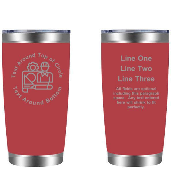 Personalized Engineer 20oz Tumbler (w/ Yeti options) Customized