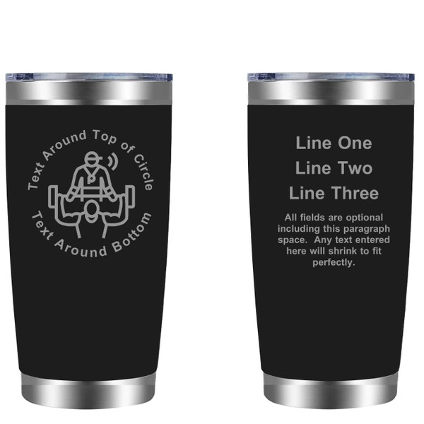 Personalized Yellow Yeti Weight Lifting 20oz Tumbler