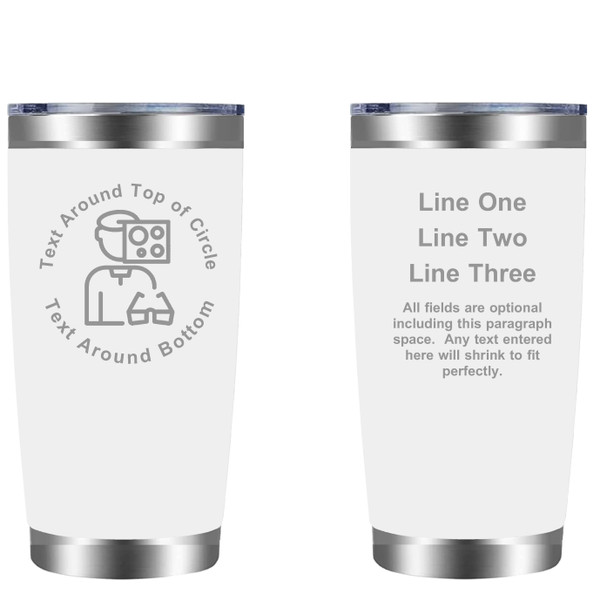 Personalized Optomitrist 20oz Tumbler (w/ Yeti options) Customized