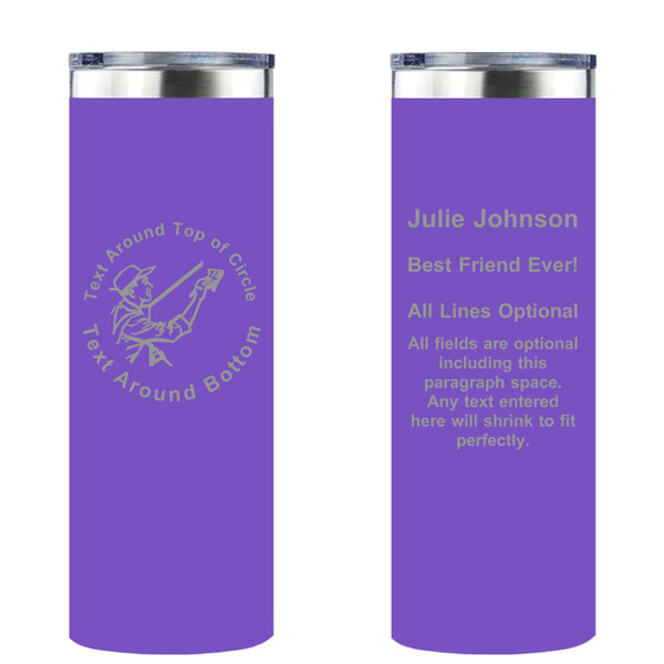 Personalized Painter Skinny Tumbler 20oz Double-Wall Insulated Customized