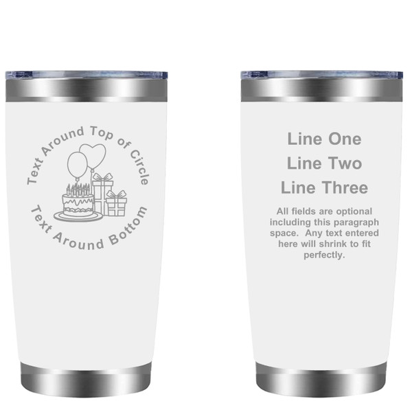 Personalized Birthday 20oz Tumbler (w/ Yeti options) Customized