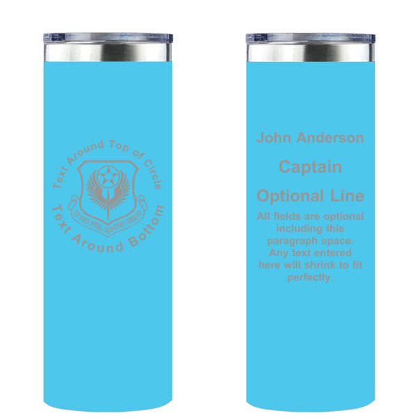 Personalized Air Force Special Operations Command Skinny Tumbler 20oz Double-Wall Insulated Customized