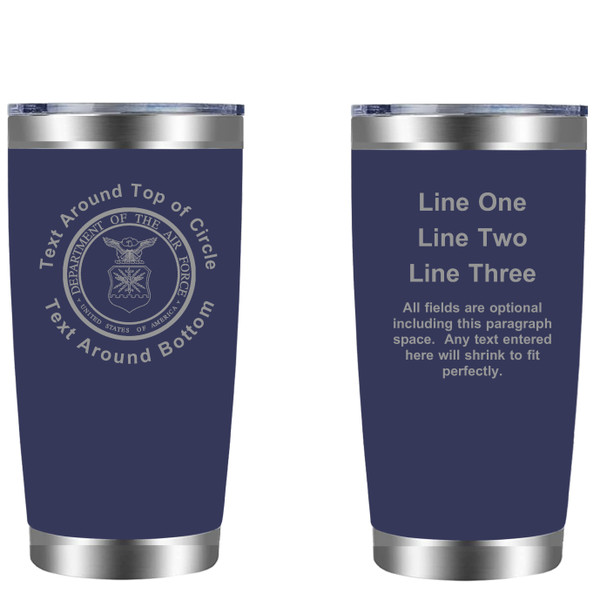 Personalized Department of the Air Force 20oz Tumbler (w/ Yeti options) - 85 themes for sports, jobs, hobbies, celebrations - shop us for tumbler, decanter, coasters, beer mug - Customized Personalized Department of the Air Force 20oz Tumbler (w/ Yeti options) - 85 themes for sports, jobs, hobbies, celebrations - shop us for tumbler, decanter, coasters, beer mug - Customized